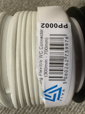 WC Anschluss Stutzen - flexibler Anschluss - von 300-900mm, mit Dichtung ! Bild 3