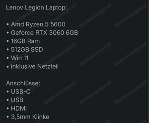 Lenovo Legion 5 AMD Ryzen 5 5600 Bild 2