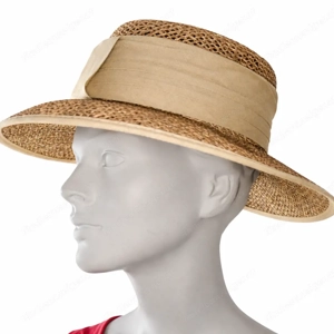 Eleganter Seeberger Damen-Sonnenhut "Föhr" - Gr. M - Natur  Beige - neu