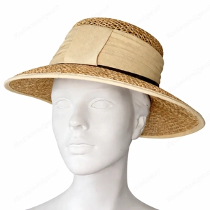 Eleganter Seeberger Damen-Sonnenhut "Föhr" - Gr. M - Natur  Beige - neu Bild 2