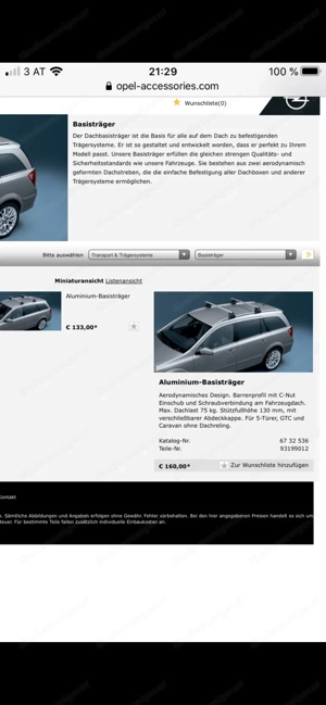 Dachträger Opel inkl. Skiträger Mont Blanc Bild 3