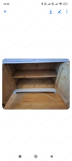 Schöne alte Holz Vintage Kommode weiss Bild 5