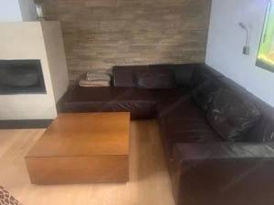 Ledercouch braun Bild 2