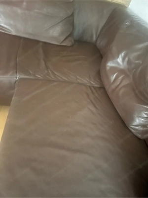 Ledercouch braun Bild 4