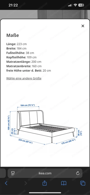 IKEA Bett 160x200cm Bild 2
