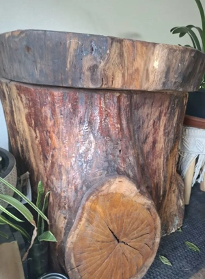 Dekorativer Eyecatcher,zu verschenken!!!Holztstamm,lasiert Bild 4