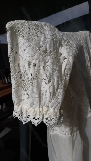 NEUE Chiffonbluse mit Spitze, Gr. 46, Farbe ecru, Marke "Fair Lady" Bild 7