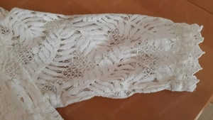 NEUE Chiffonbluse mit Spitze, Gr. 46, Farbe ecru, Marke "Fair Lady" Bild 4