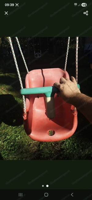 Kinderschaukel rot Bild 2