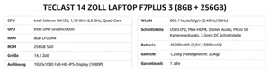 Teclast F7 Plus 3 mit Ubuntu 24.04.4 LTS 14,1 Zoll flach, leicht, Top! Bild 8