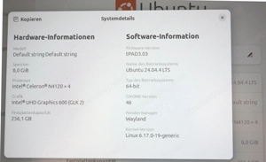 Teclast F7 Plus 3 mit Ubuntu 24.04.4 LTS 14,1 Zoll flach, leicht, Top! Bild 3