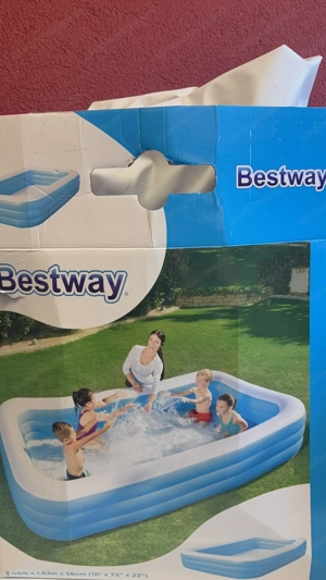 Bestway FamilienPool, aufblasbar, blau Bild 2