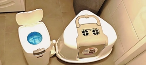 Katzenklo sowie Littycat Katzenstreu-Entsorgungseimer inkl. Schaufel und Nachfüllkassette 