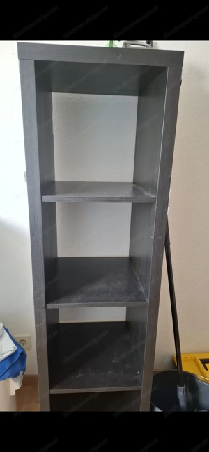 Regal schwarz 3 Böden Bild 4