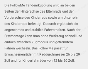 Tandemkupplung Fahrrad follow me Bild 3