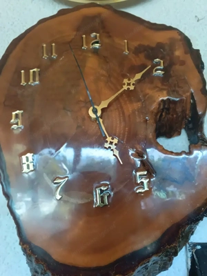 Uhr Echtholz 37x 32 Bild 2