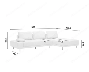 Ecksofa (Farbe Beige) Bild 4