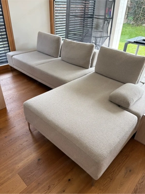 Ecksofa (Farbe Beige)