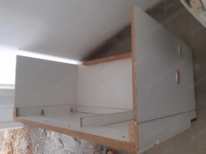 unterschrank spüle 3-türig 120 60cm weiss hochglanz Bild 5