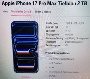 iPhone 17 Pro Max 2TB NEU  Bild 5