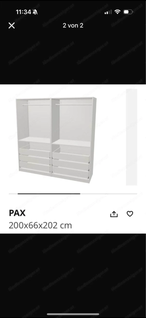 PAX Kleiderschrank mit Schiebetüren Bild 3