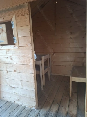 Kinder-Spielhäuschen mit Rutsche Bild 4