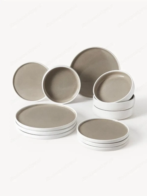 Geschirrset Westwing Off White   Beige Bild 3