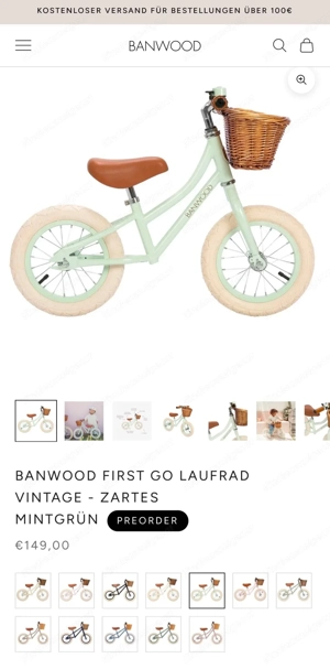Laufrad und Helm Banwood Bild 5