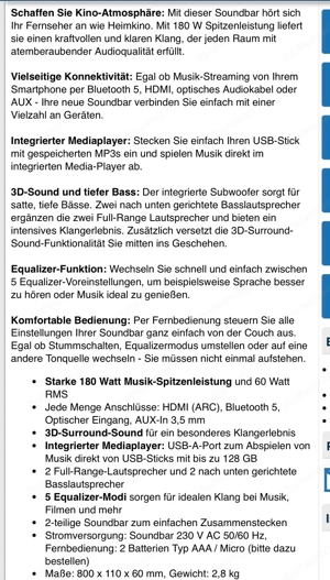 soundbar auvisio Bild 4