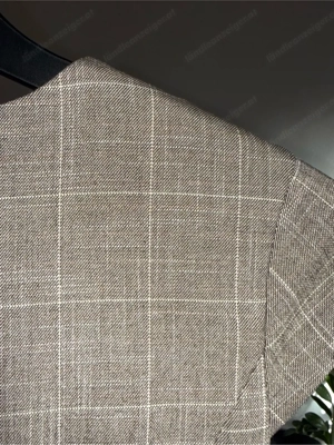 H&M Kleid grau kariert mit Kappenärmeln & Gürtel - elegant   Business Bild 2