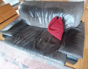 Couch-Garnitur Leder Bild 5