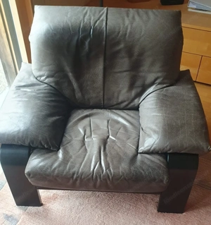 Couch-Garnitur Leder Bild 3