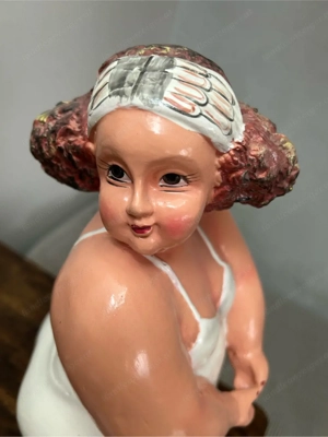 Vintage  Retro Ballerina aus Kunstharz Bild 4