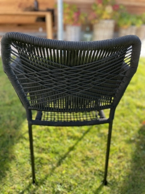 3 Stk. Designer-Outdoorstühle von Lambert, schwarz Bild 5