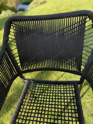 3 Stk. Designer-Outdoorstühle von Lambert, schwarz Bild 8