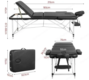 Massageliege tragbar 70 cm breit neu Bild 2