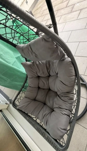 Hängesessel Grau Metal Bild 2