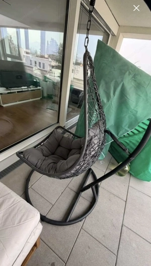 Hängesessel Grau Metal Bild 4