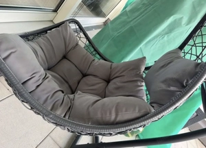 Hängesessel Grau Metal Bild 3