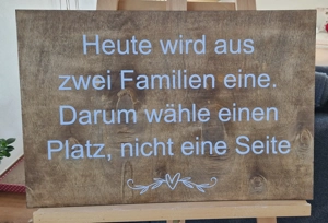 Schild für die Trauung  Bild 2