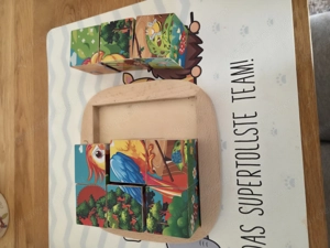 Süsser puzzel würfel aus holz, rolimat. Verschiedene motive - robust und leicht zu reinigen Bild 3