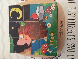 Süsser puzzel würfel aus holz, rolimat. Verschiedene motive - robust und leicht zu reinigen Bild 2