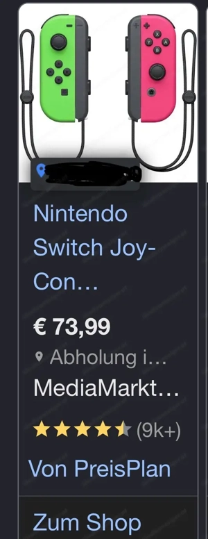 Joycon (grün pink) Switch Bild 3