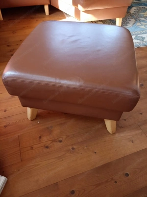 Große bequeme braune Leder-Couchlandschaft  Bild 7