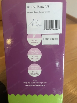 Babytrage emeibaby ab 3kg Bild 3