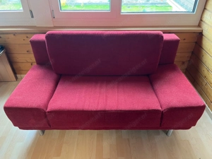 Dunkelrotes Sofa - 165cm x 85cm Bild 2