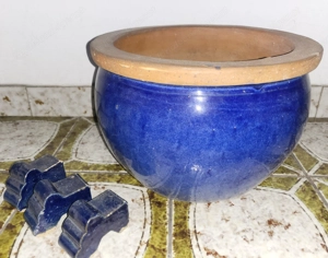 Übertopf Pflanzentopf blau 8, - VB Bild 2