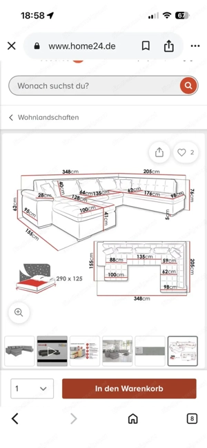 Sofa mit Bettfunktion  Bild 2
