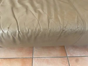 Ledercouch in braun Bild 3