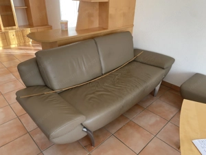 Ledercouch in braun Bild 2